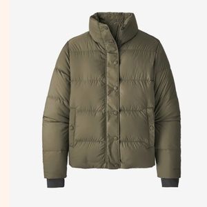 Women's Silent Down Jacket, Green, Pre-owned